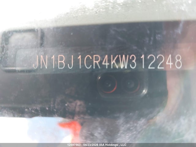 12597563 :رقم المزاد ، JN1BJ1CR4KW312248 vin ، 2019 Nissan Qashqai S/sl/sv مزاد بيع