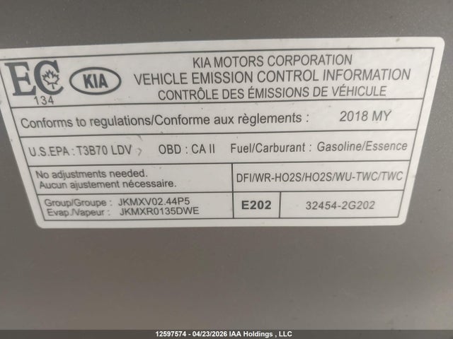 5XYPG4A32JG370971 KIA Sorento Lx/l