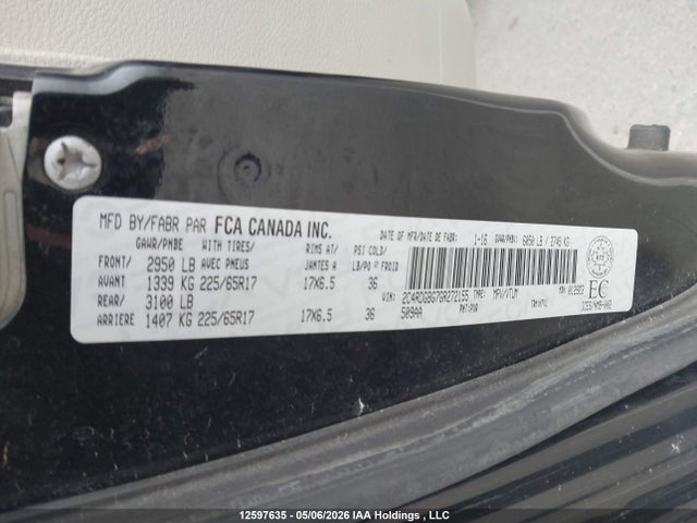 Aukcja sprzedaży 2016 Dodge Grand Caravan Se/sxt, vin: 2C4RDGBG7GR272155, numer aukcji: 12597635