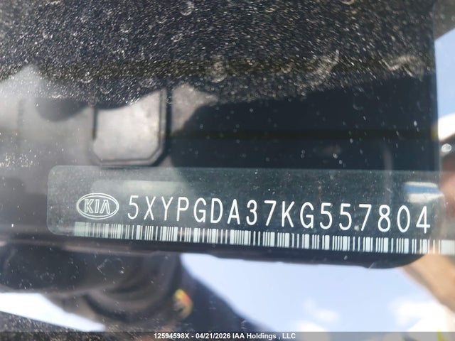 5XYPGDA37KG557804 KIA Sorento 2.4l Lx