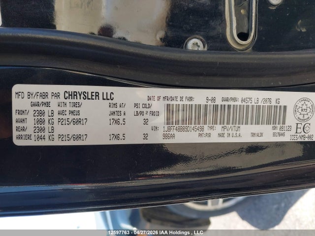 Aukcja sprzedaży 2009 Jeep Patriot Limited, vin: 1J8FF48B89D145498, numer aukcji: 12597763