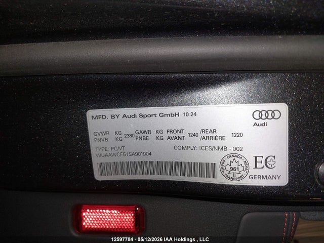 WUAAWCF51SA901904 Audi RS5