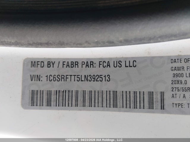 1C6SRFTT5LN392513 RAM 1500 Sport