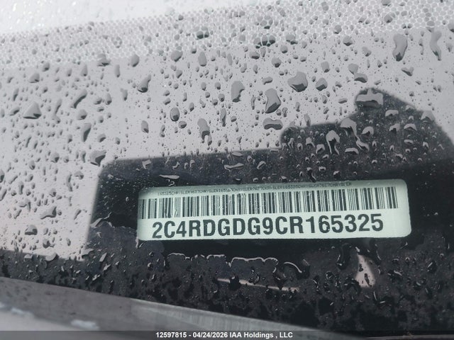12597815 :رقم المزاد ، 2C4RDGDG9CR165325 vin ، 2012 Dodge Grand Caravan Crew مزاد بيع