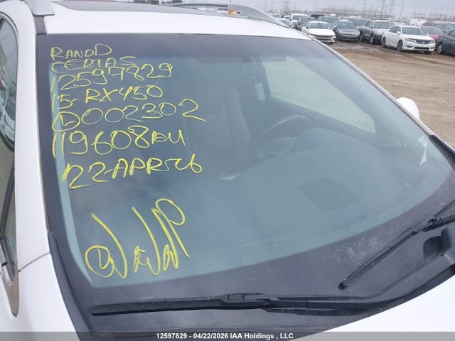 Aukcja sprzedaży 2015 Lexus Rx 450h, vin: 2T2BC1BA5FC002302, numer aukcji: 12597829