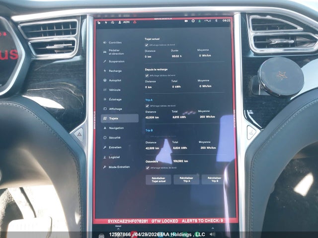 Aukcja sprzedaży 2017 Tesla Model X, vin: 5YJXCAE21HF076281, numer aukcji: 12597866