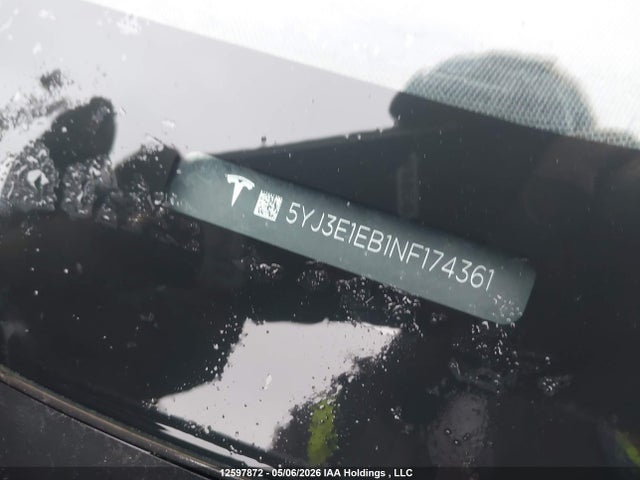 5YJ3E1EB1NF174361 Tesla Model 3 Long Range