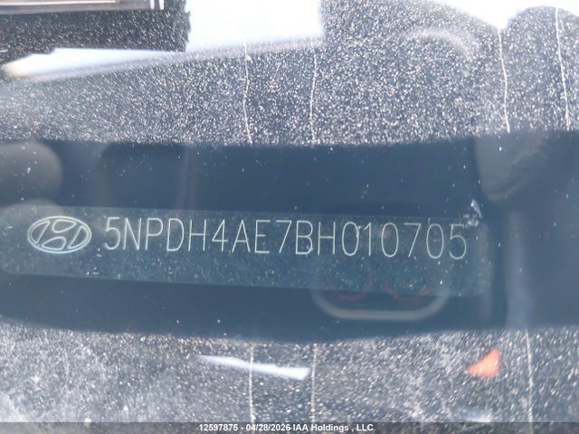 2011 Hyundai Elantra Gls/limited მანქანა იყიდება აუქციონზე, vin: 5NPDH4AE7BH010705, აუქციონის ნომერი: 12597875