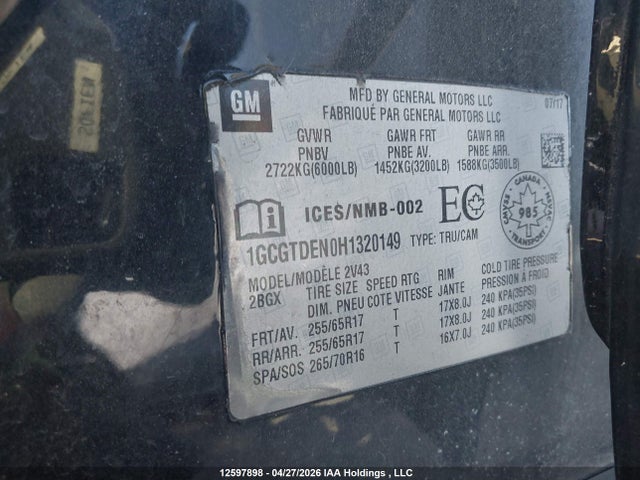 1GCGTDEN0H1320149 Chevrolet Colorado