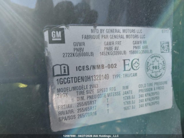 1GCGTDEN0H1320149 Chevrolet Colorado