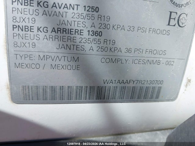 Продажа на аукционе авто 2024 Audi Q5, vin: WA1AAAFY7R2130700, номер лота: 12597918