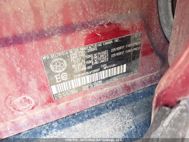 2T3R1RFV9LW128507 Toyota Rav4 Xle/xle Premium