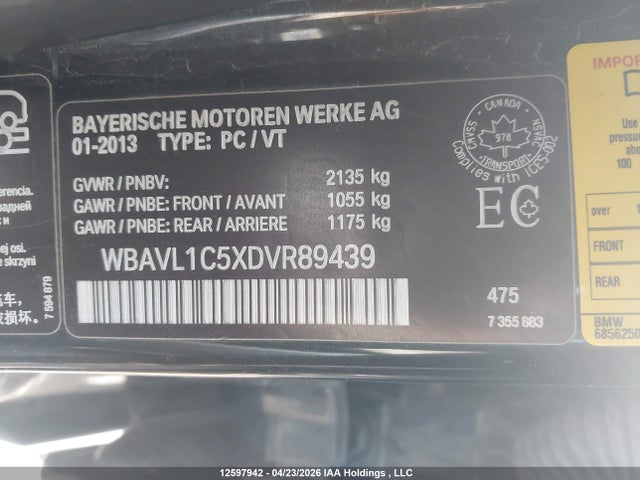 Aukcja sprzedaży 2013 Bmw X1 Xdrive28i, vin: WBAVL1C5XDVR89439, numer aukcji: 12597942