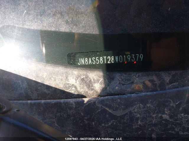 2008 Nissan Rogue S/sl მანქანა იყიდება აუქციონზე, vin: JN8AS58T28W019379, აუქციონის ნომერი: 12597943