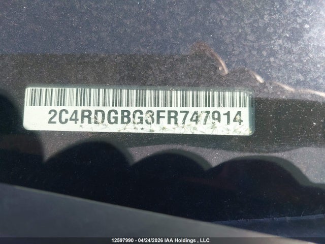 2C4RDGBG3FR747914 Dodge Grand Caravan