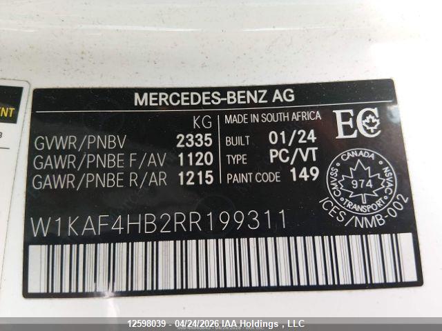 W1KAF4HB2RR199311 Mercedes-Benz C 300 4mati