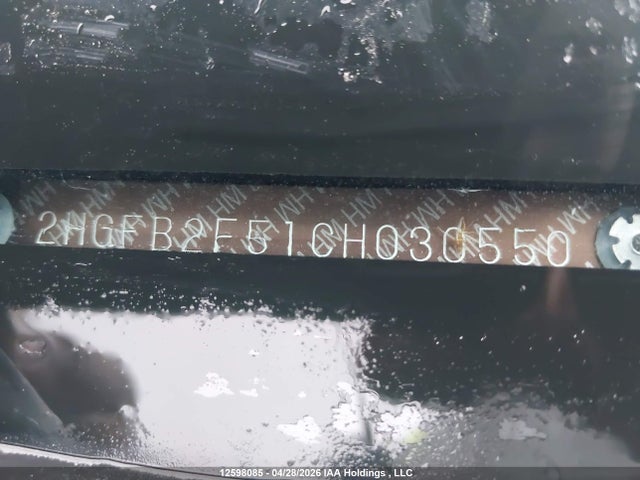 2012 Honda Civic Ex მანქანა იყიდება აუქციონზე, vin: 2HGFB2F51CH030550, აუქციონის ნომერი: 12598085