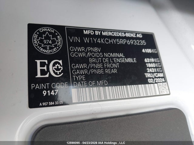 W1Y4KCHY5RP693235 Mercedes-Benz Sprinter 2500