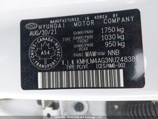 Продаж на аукціоні авто 2022 Hyundai Elantra Preferred Ivt With Sun And Tech Package, vin: KMHLM4AG3NU248386, номер лоту: 12598098
