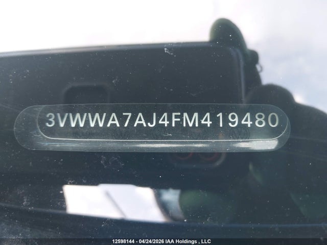 12598144 :رقم المزاد ، 3VWWA7AJ4FM419480 vin ، 2015 Volkswagen Jetta Tdi مزاد بيع