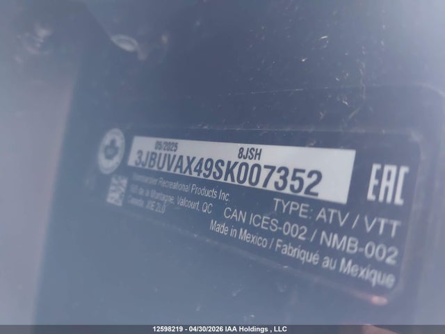 Can-Am Defender Limited Cab Hd10 2025 3JBUVAX49SK007352 Image 13