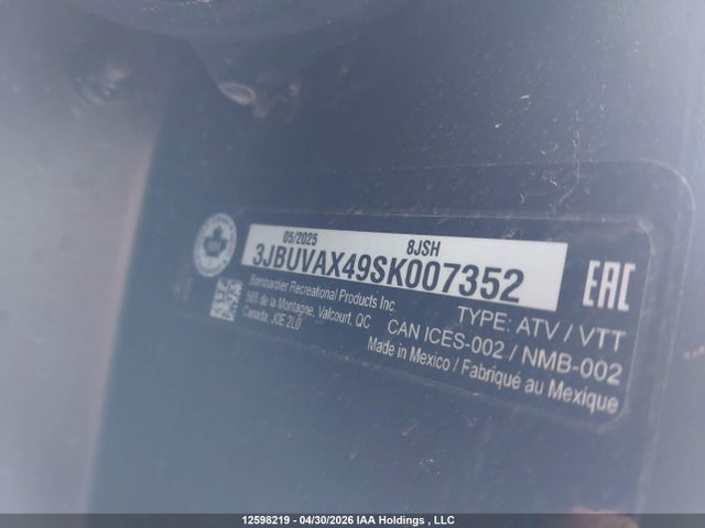 Can-Am Defender Limited Cab Hd10 2025 3JBUVAX49SK007352 Image 9