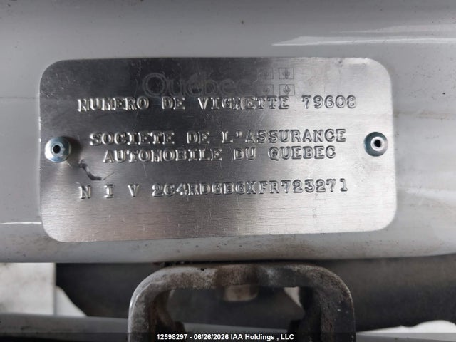 2C4RDGBGXFR723271 Dodge Grand Caravan Se/sxt