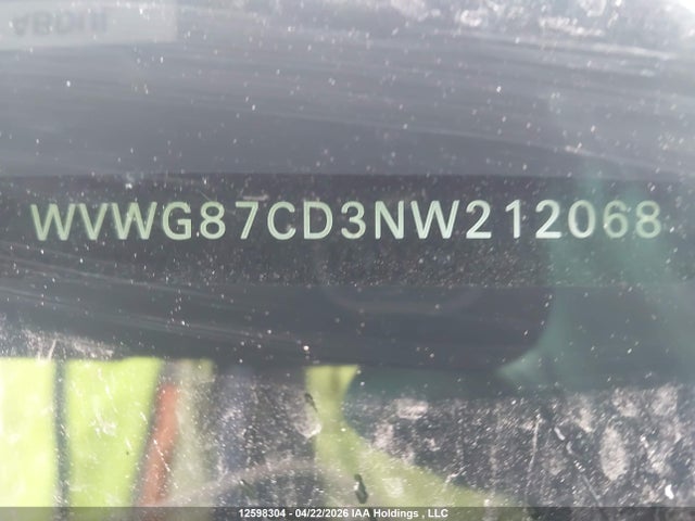 Aukcja sprzedaży 2022 Volkswagen Golf Gti Autobahn, vin: WVWG87CD3NW212068, numer aukcji: 12598304