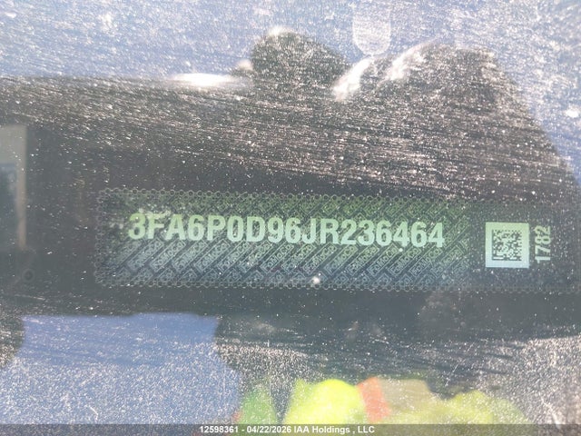 Продаж на аукціоні авто 2018 Ford Fusion Titanium/platinum, vin: 3FA6P0D96JR236464, номер лоту: 12598361