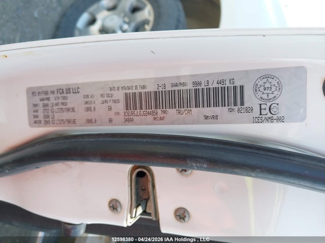 Продаж на аукціоні авто 2018 Ram 2500 Slt, vin: 3C6UR5JL6JG244950, номер лоту: 12598380