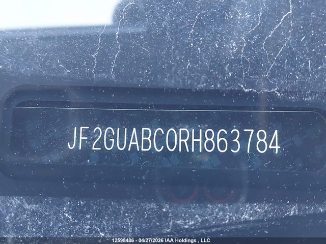 12598486 :رقم المزاد ، JF2GUABC0RH863784 vin ، 2024 Subaru Crosstrek مزاد بيع
