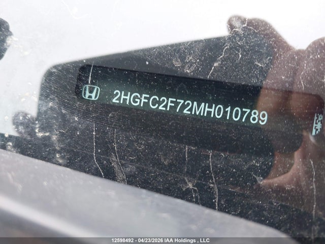 2021 Honda Civic Ex 4dr მანქანა იყიდება აუქციონზე, vin: 2HGFC2F72MH010789, აუქციონის ნომერი: 12598492