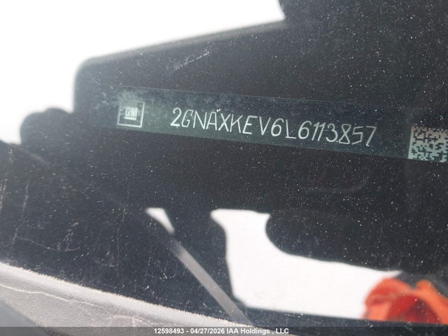 Продаж на аукціоні авто 2020 Chevrolet Equinox Lt, vin: 2GNAXKEV6L6113857, номер лоту: 12598493