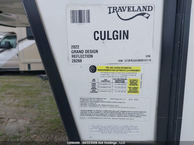 573FR3424N9919119 Grand Design Rv Reflection