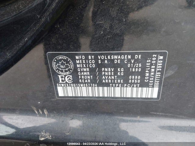 3VWEX7BU1SM057704 Volkswagen JETTA SE