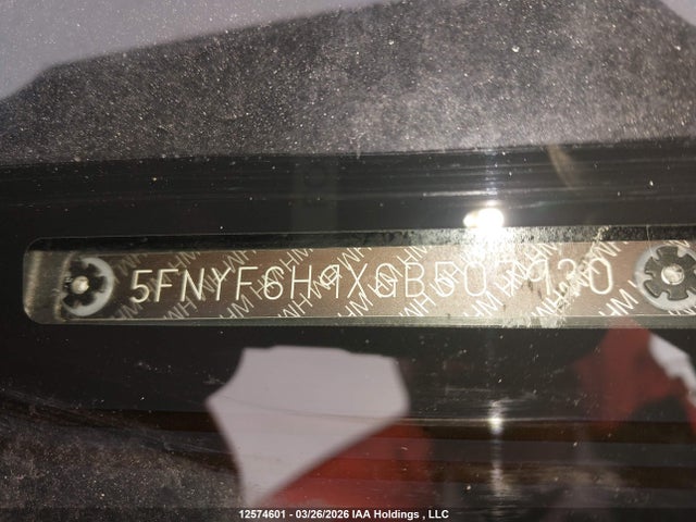5FNYF6H9XGB507930 Honda Pilot Touring