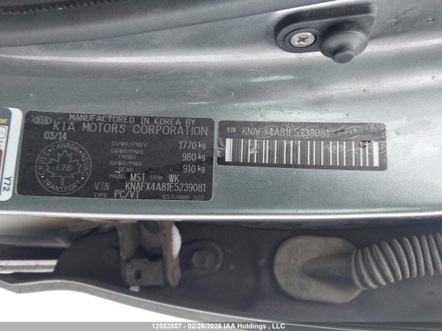 12552557 :رقم المزاد ، KNAFX4A81E5239081 vin ، 2014 Kia Forte 2.0l Ex/2.0l Sx مزاد بيع