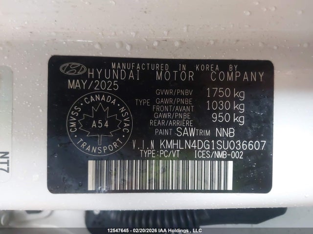 KMHLN4DG1SU036607 Hyundai Elantra Luxury