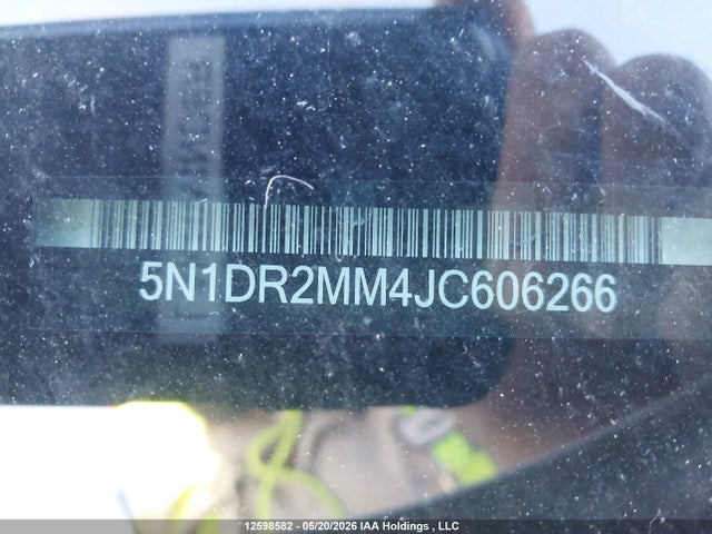 12598582 :رقم المزاد ، 5N1DR2MM4JC606266 vin ، 2018 Nissan Pathfinder S/sv/sl/platinum مزاد بيع