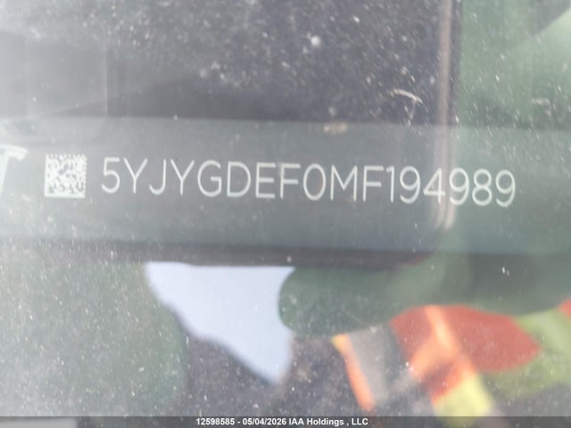 Продаж на аукціоні авто 2021 Tesla Model Y Performance, vin: 5YJYGDEF0MF194989, номер лоту: 12598585