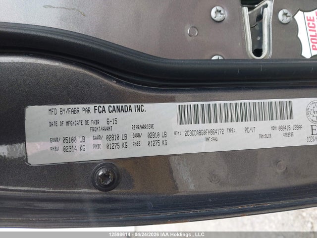 Продажа на аукционе авто 2015 Chrysler 300 S, vin: 2C3CCABG0FH864172, номер лота: 12598614