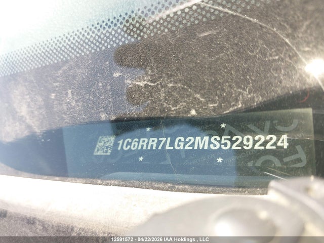 Aukcja sprzedaży 2021 Ram 1500 Classic Slt, vin: 1C6RR7LG2MS529224, numer aukcji: 12591572