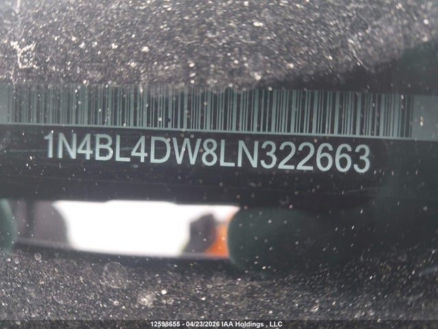 Aukcja sprzedaży 2020 Nissan Altima 2.5 Sv, vin: 1N4BL4DW8LN322663, numer aukcji: 12598655