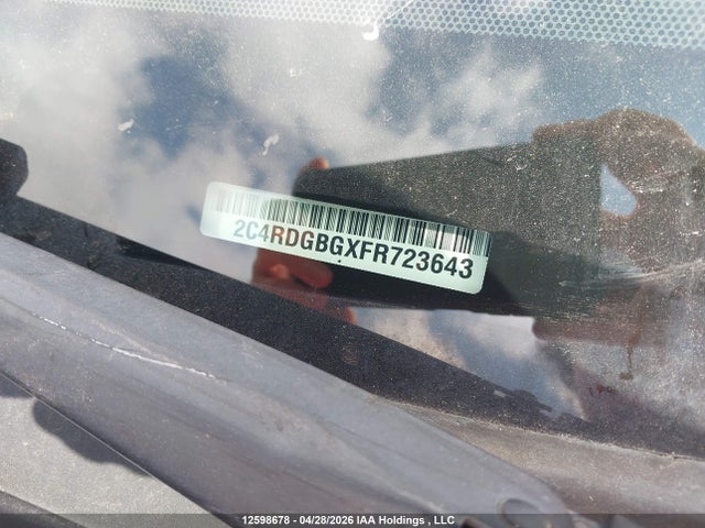 Aukcja sprzedaży 2015 Dodge Grand Caravan Se/sxt, vin: 2C4RDGBGXFR723643, numer aukcji: 12598678