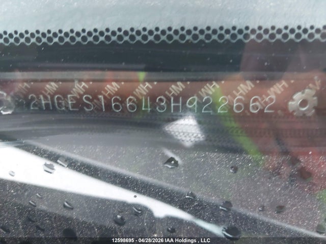 Продаж на аукціоні авто 2003 Honda Civic Lx, vin: 2HGES16643H922662, номер лоту: 12598695