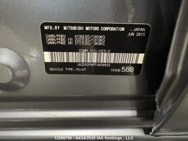 JA32V2FW7FU606655 Mitsubishi Lancer Se