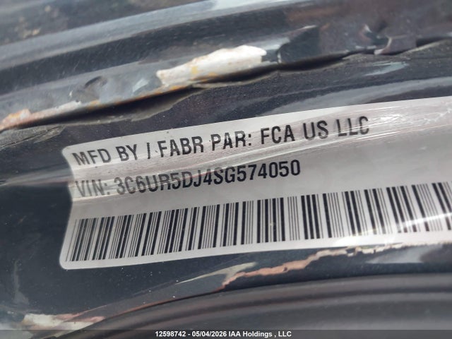 12598742 :رقم المزاد ، 3C6UR5DJ4SG574050 vin ، 2025 Ram 2500 Big Horn مزاد بيع
