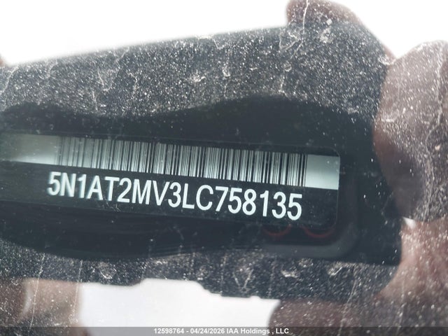 Продаж на аукціоні авто 2020 Nissan Rogue S/sl/sv, vin: 5N1AT2MV3LC758135, номер лоту: 12598764