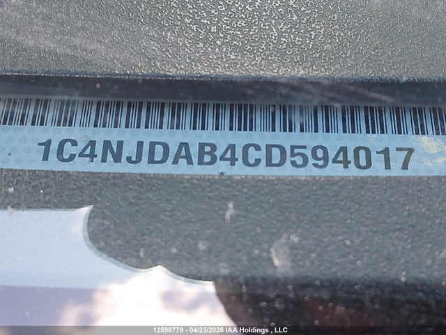 Продаж на аукціоні авто 2012 Jeep Compass, vin: 1C4NJDAB4CD594017, номер лоту: 12598779