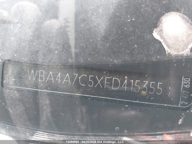 12598865 :رقم المزاد ، WBA4A7C5XFD415355 vin ، 2015 Bmw 428i Gran Coupe Xdrive مزاد بيع